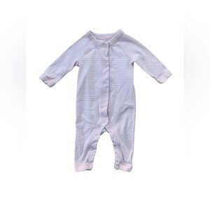 Hanna Andersson Size 60, 3-6 Months Pink Striped Sleeper